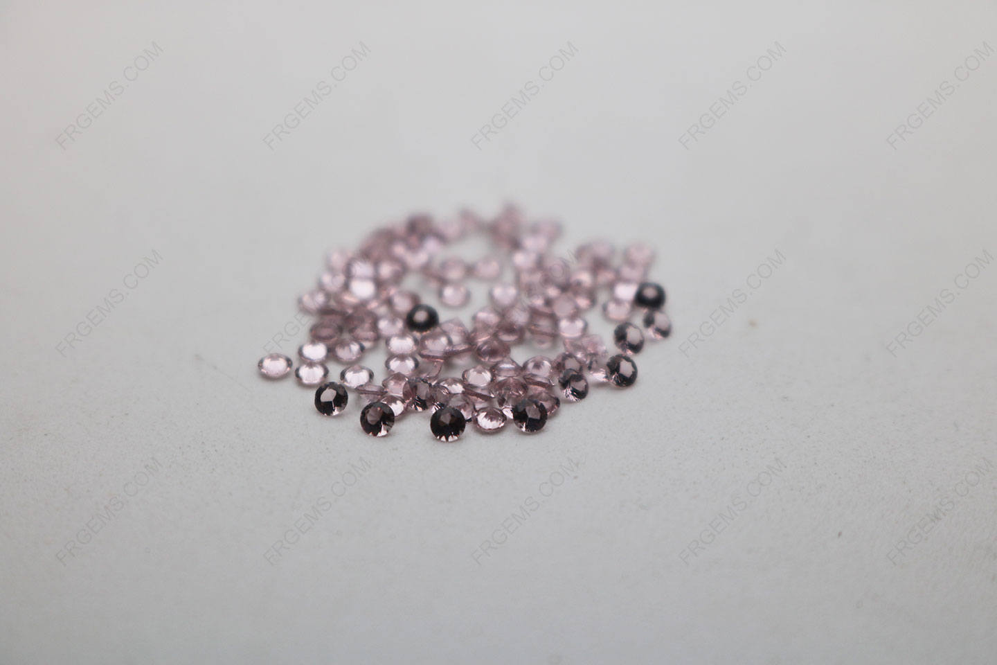 Nano Morganite Dark Color Shade 181# Round faceted cut 2mm stones IMG_4927