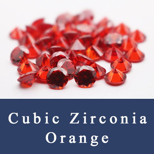 Loose Cubic zirconia Orange Color CZ Stones China Wholesale and Suppliers