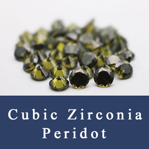 Cubic zirconia Peridot Olive Green Color Loose CZ Stones China wholesale and Supplier