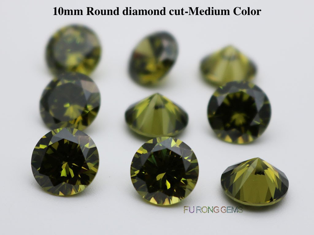 Peridot-Color-Cubic-Zirconia-Round-diamond-cut-10mm-gemstones-for-sale