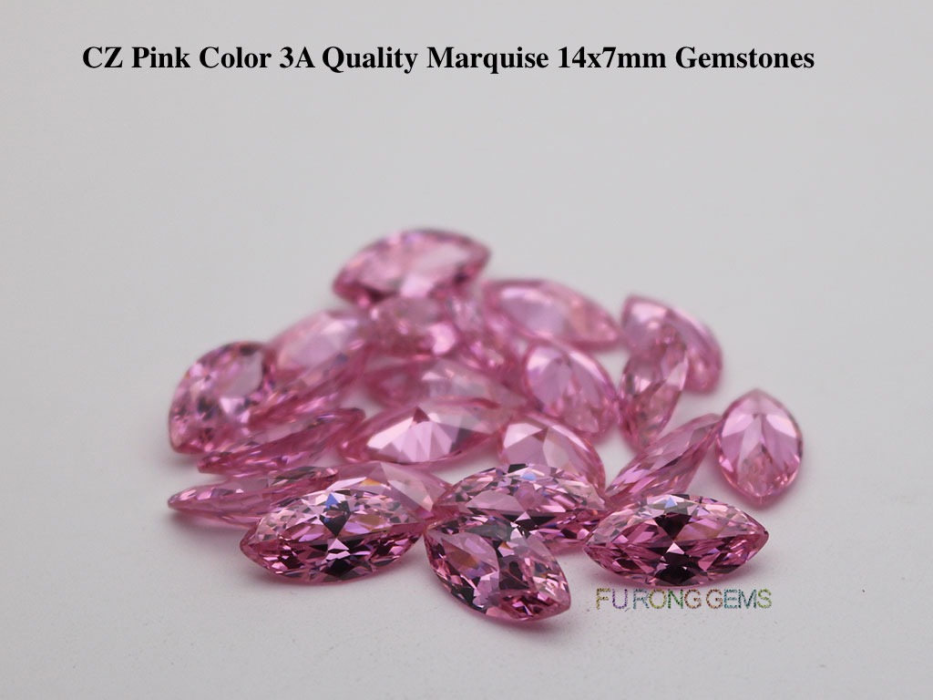 Pink-Color-CZ-3A-Quality-Marquise-shape-14x7mm-Gemstones