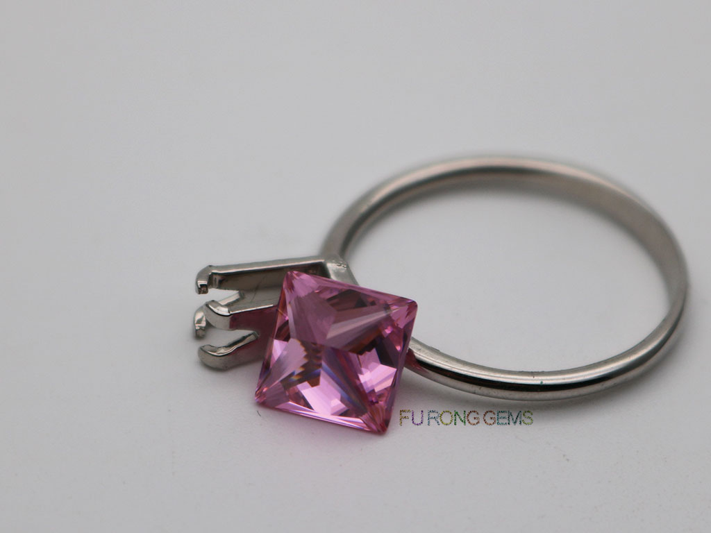 Pink-Color-CZ-AAAAA-Best-Quality-Square-Princess-Cut-stones-wholesale