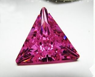 Pink-Color-CZ-Triangle-Stones-China