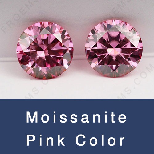 Loose Moissanite Pink Color Round and Popolar cuts Shapes Gemstones ...