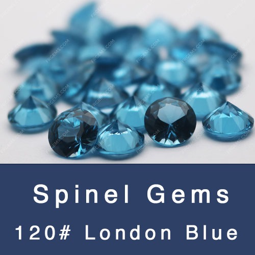 Lab created blue zircon #120 Spinel London blue color gemstones china wholesale and suppliers