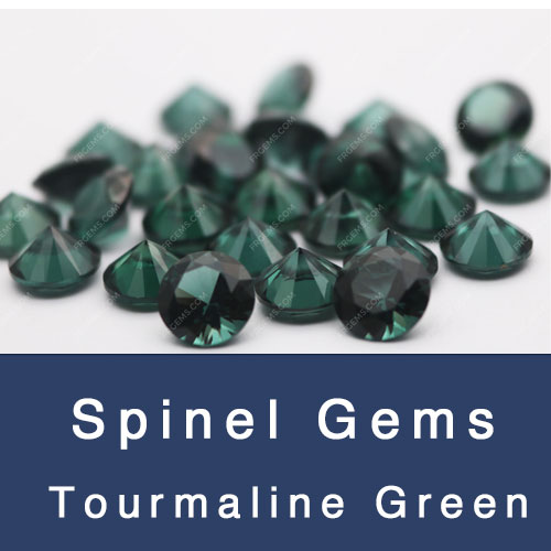 Lab created Synthetic green tourmaline Green Spinel Gemstones wholesale and supplier