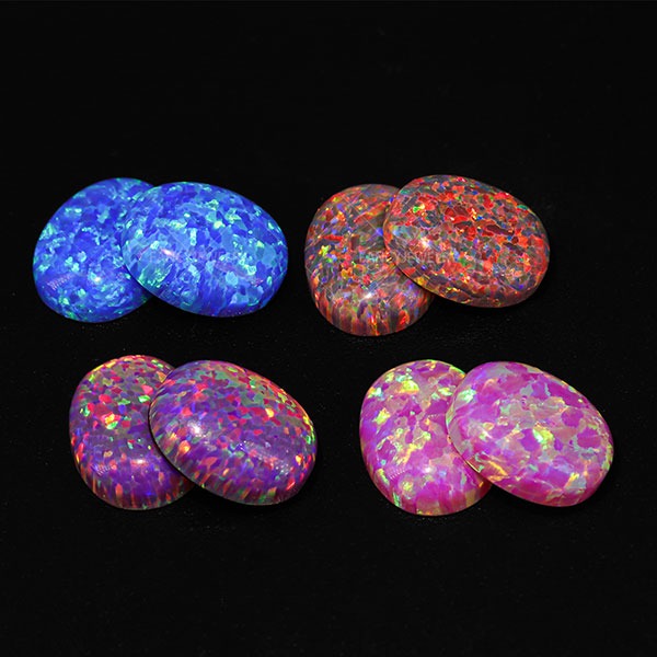SYNTHETIC LAB CREATED BLUE OPAL ROUND LOOSE CABOCHON VARIOUS SIZES WHOLESALE 