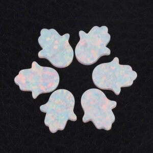 Synthetic-Opal-Hamsa-Shape-Cabochon