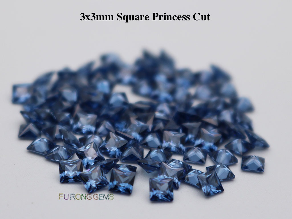 Tanzanite-Blue-Loose-Cubic-Zirconia-Square-shape-3x3mm-gemstones-wholesale
