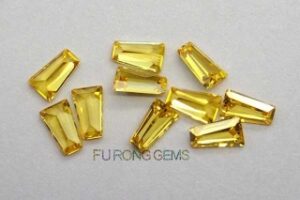 Tapered-Baguette-Cut-Cubic-Zirconia-Golden-Yellow-Gemstones