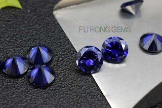 Tazanite-Blue-Cubic-Zirconia-Round-Diamond-cut-Gemstones