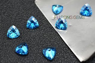 Trillion-Shape-Cubic-Zirconia-Aqua-blue-Gemstones