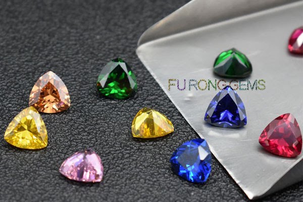 Trillion-Shape-Cubic-Zirconia-Corundum-Gemstones