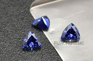 Trillion-Shape-Cubic-Zirconia-Tanzanite-Blue-Gemstones
