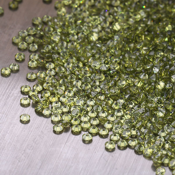 small-melee-CZ-Peridot-Color-round-faceted-Machine-cut-stones-wholesale-china
