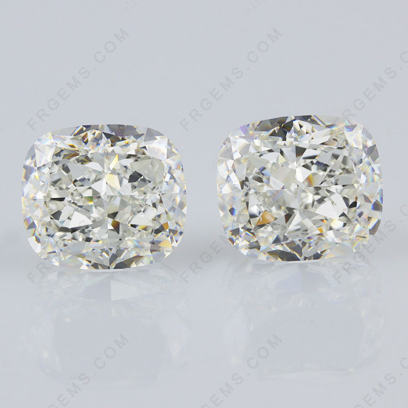 Crushed Ice Cut Lightest Yellow KLM color Elongated cushoin shape Loose Cubic Zirconia Gemstones Wholesale