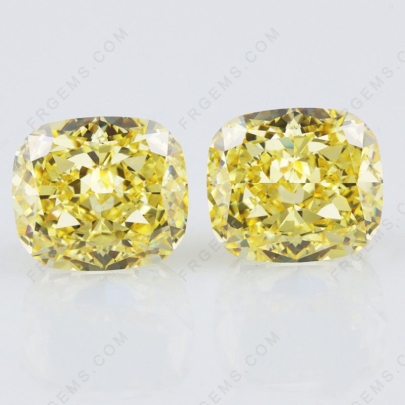 Crushed Ice Cut Canary Yellow Color Loose Cubic Zirconia Gemstones