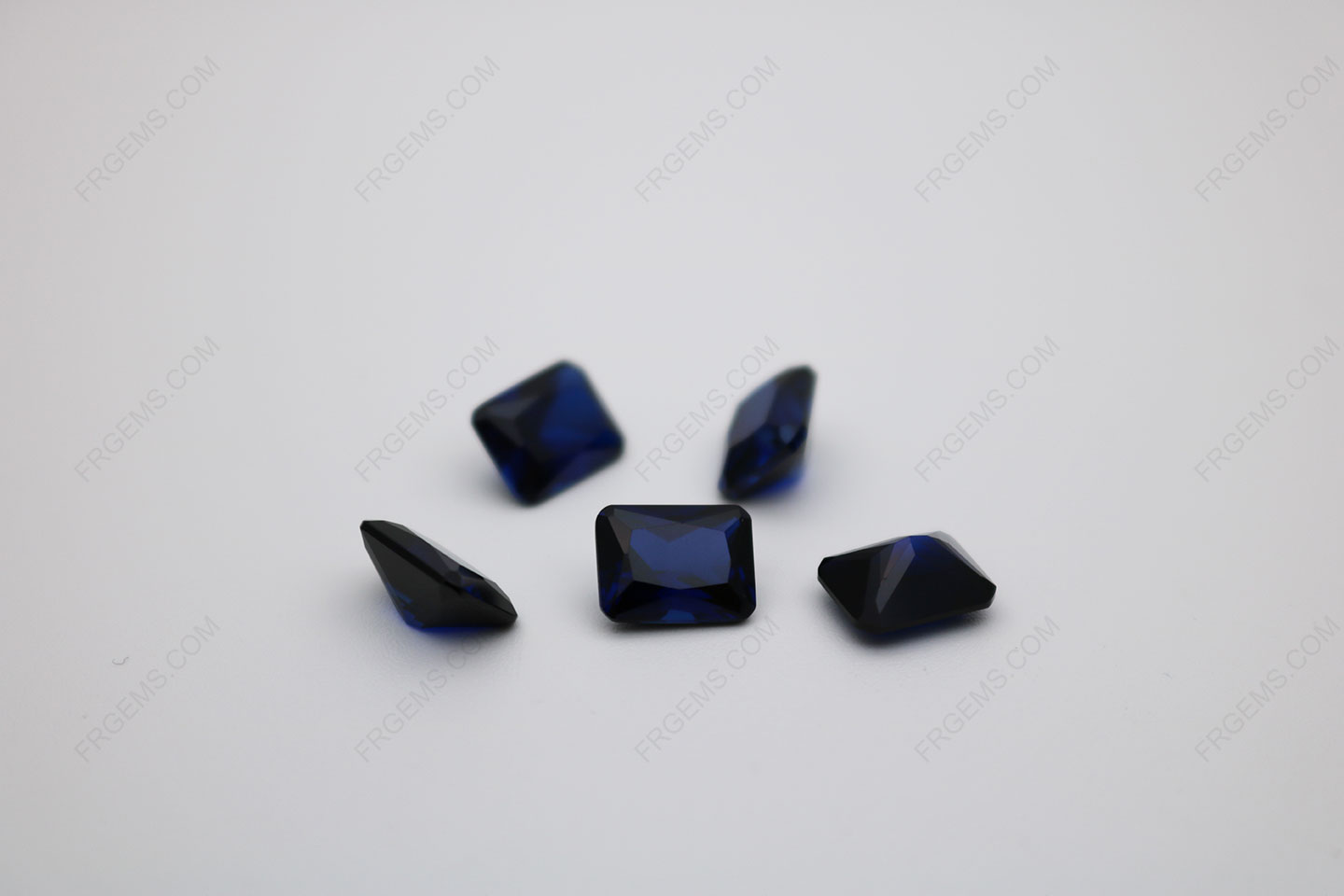 Loose Synthetic Lab Created Corundum Blue Sapphire 34# Octagon Shape Radiant Cut 6x8mm stones IMG_0709