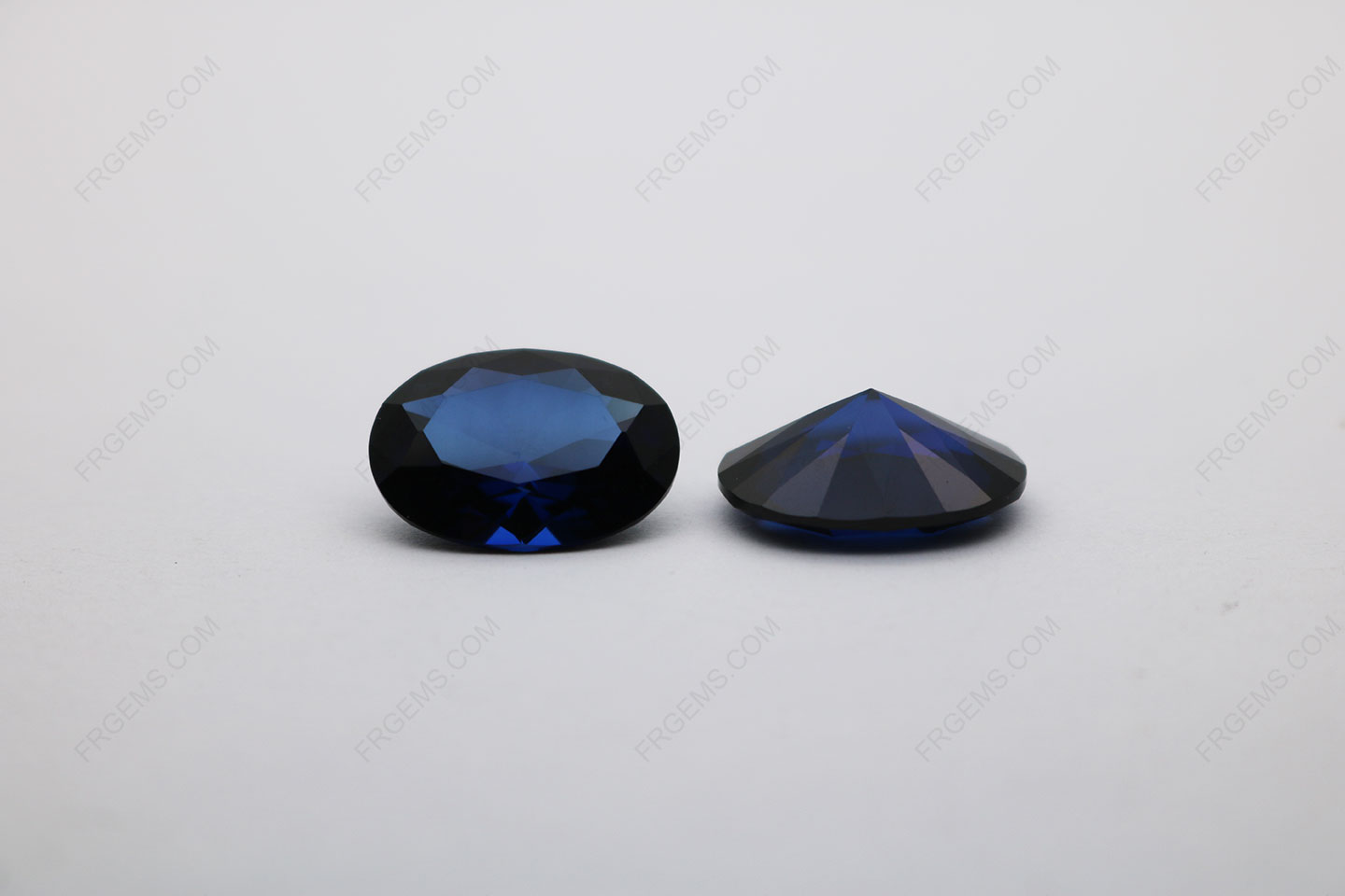 Loose Synthetic Lab Created Corundum Blue Sapphire 34# Oval Shape Faceted Cut 18x13mm stones IMG_4786