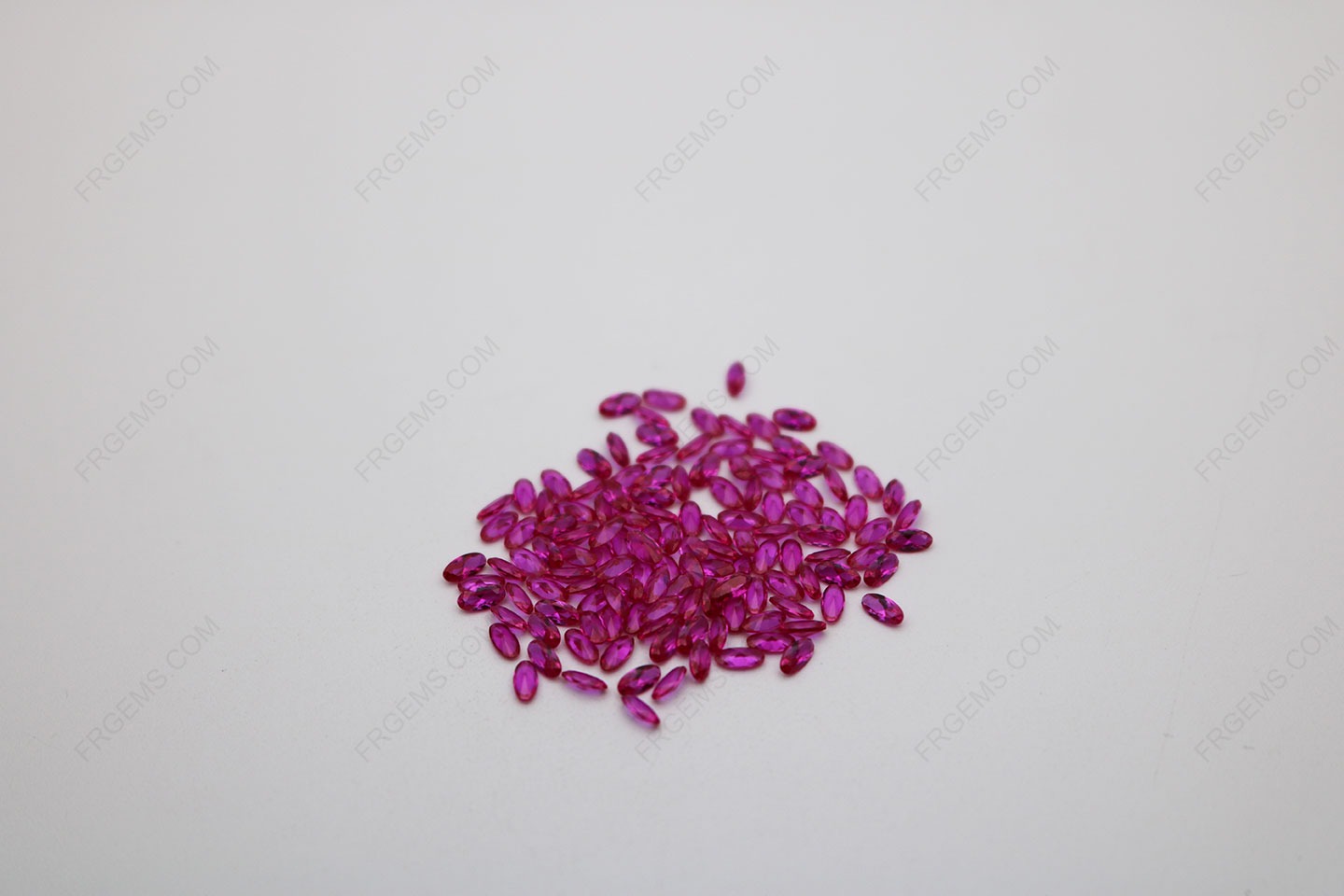 Loose Synthetic Lab Created Corundum Ruby Red 5# Oval Shape Faceted Cut 2x4mm gemstones IMG_1040
