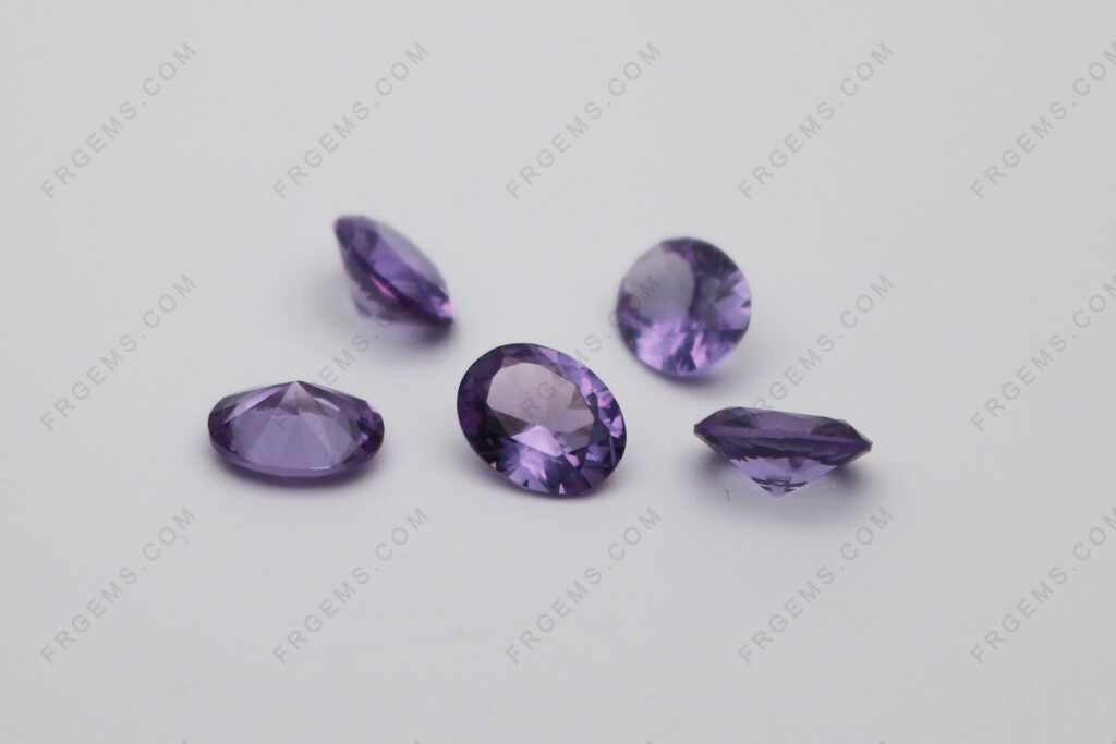 Loose Synthetic Created alexandrite color change 46# oval shape faceted 7x5mm gemstones