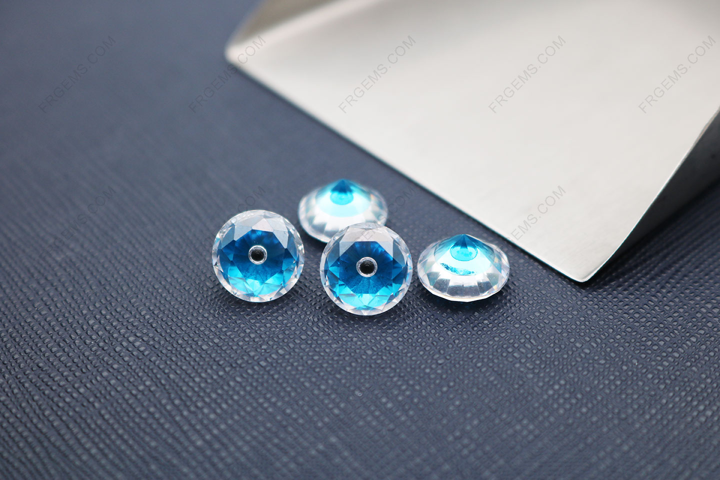 Evil Eye Loose CZ Glass mixed Color Round Shape Blue Color Gemstones