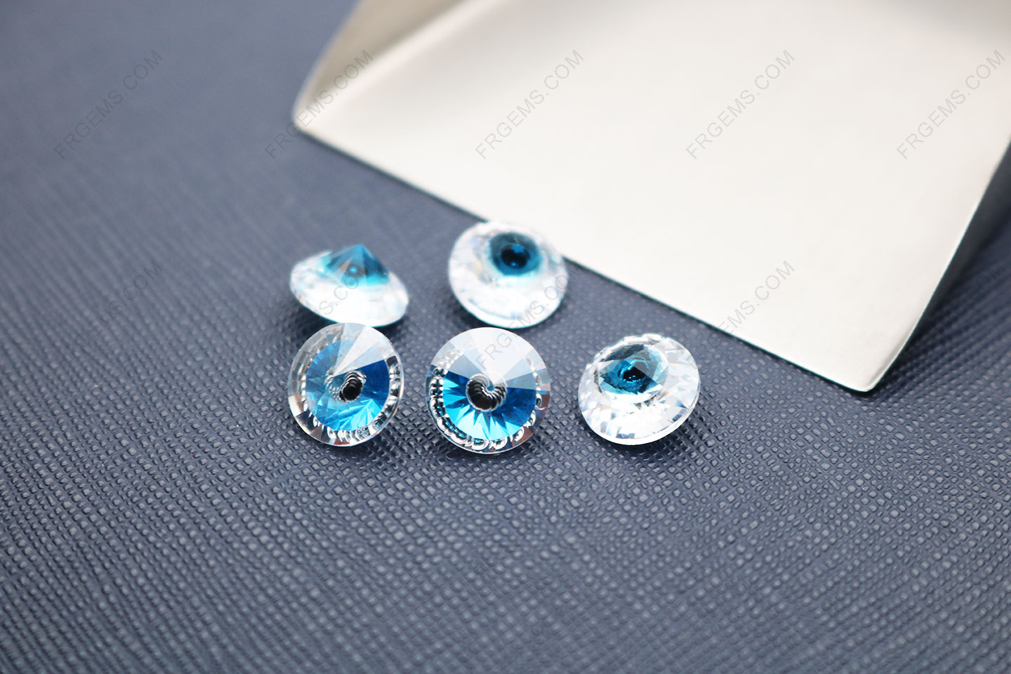 Evil Eye Loose CZ Glass mixed Color Round Shape Blue Color Gemstones