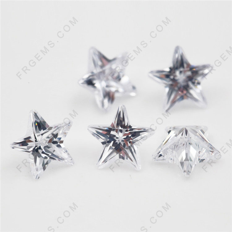 Five Star Five pointed star shaped Loose Cubic Zirconia and Moissanite Gemstones China Wholesale and Suppliers
