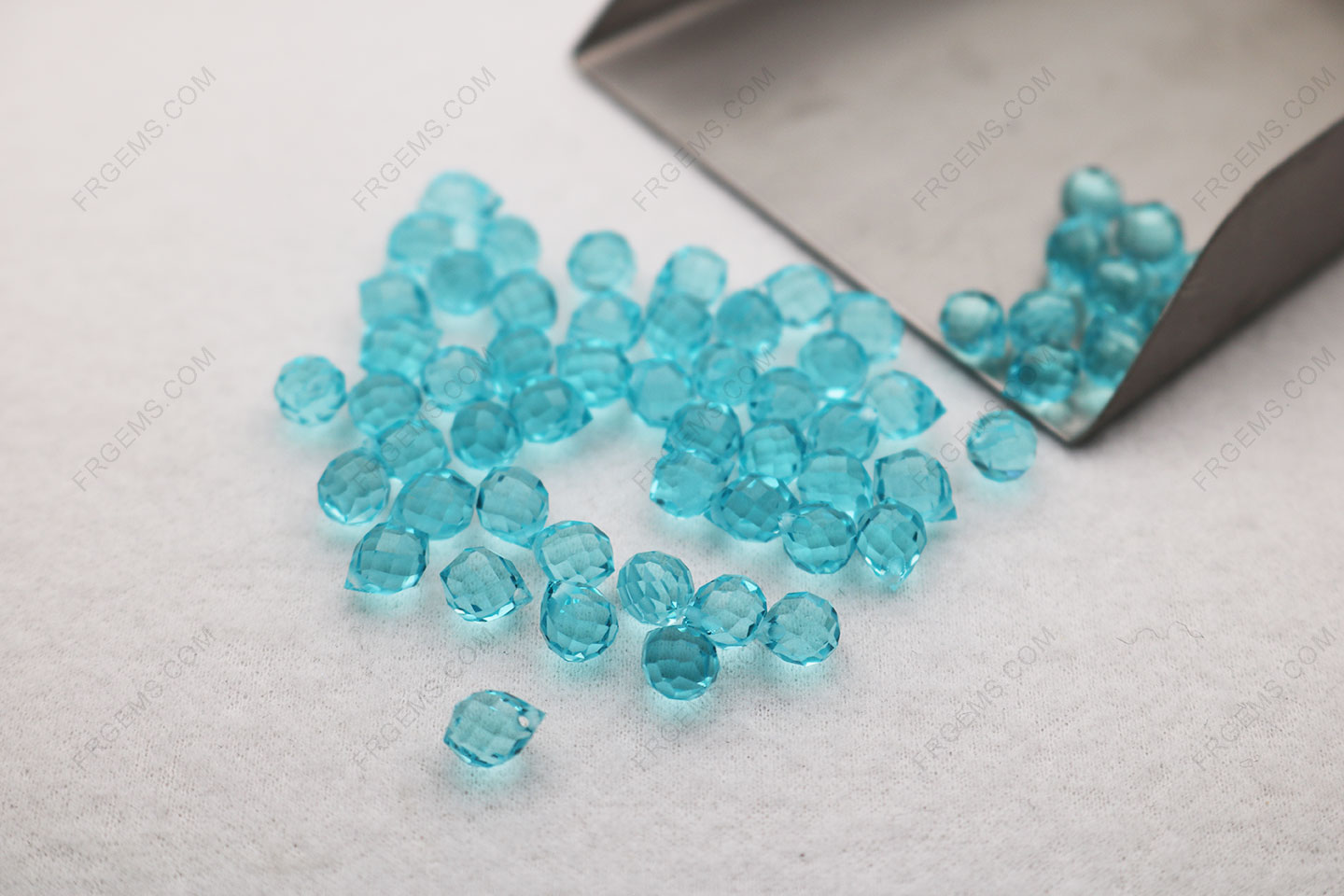 AAA Shaded Aquamarine Micro Faceted 2mm Beads - RB524