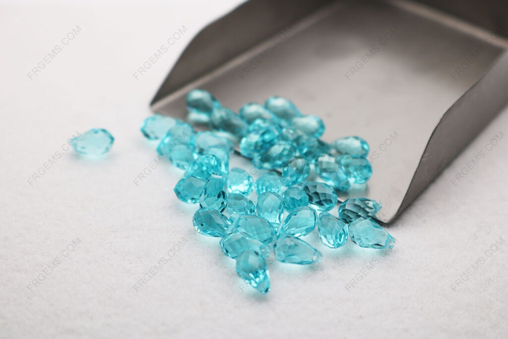 Glass-Aqua-blue-color-Faceted-teardrop-beads-9x5mm-china-suppier-IMG_5143