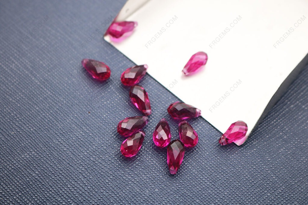 Glass-Red-color-Faceted-teardrop-loose-beads-11x5.5mm-china-Supplier-IMG_5157