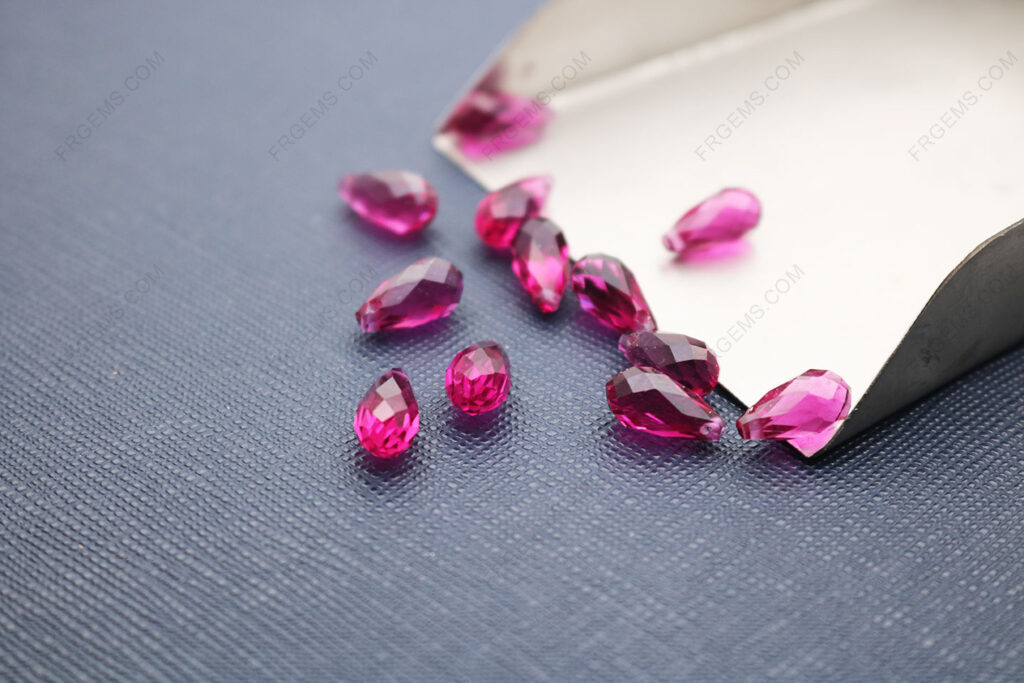 Loose Harden Glass dark Red color Faceted Teardrop with drilled hole beads 9x5mm wholesale from china