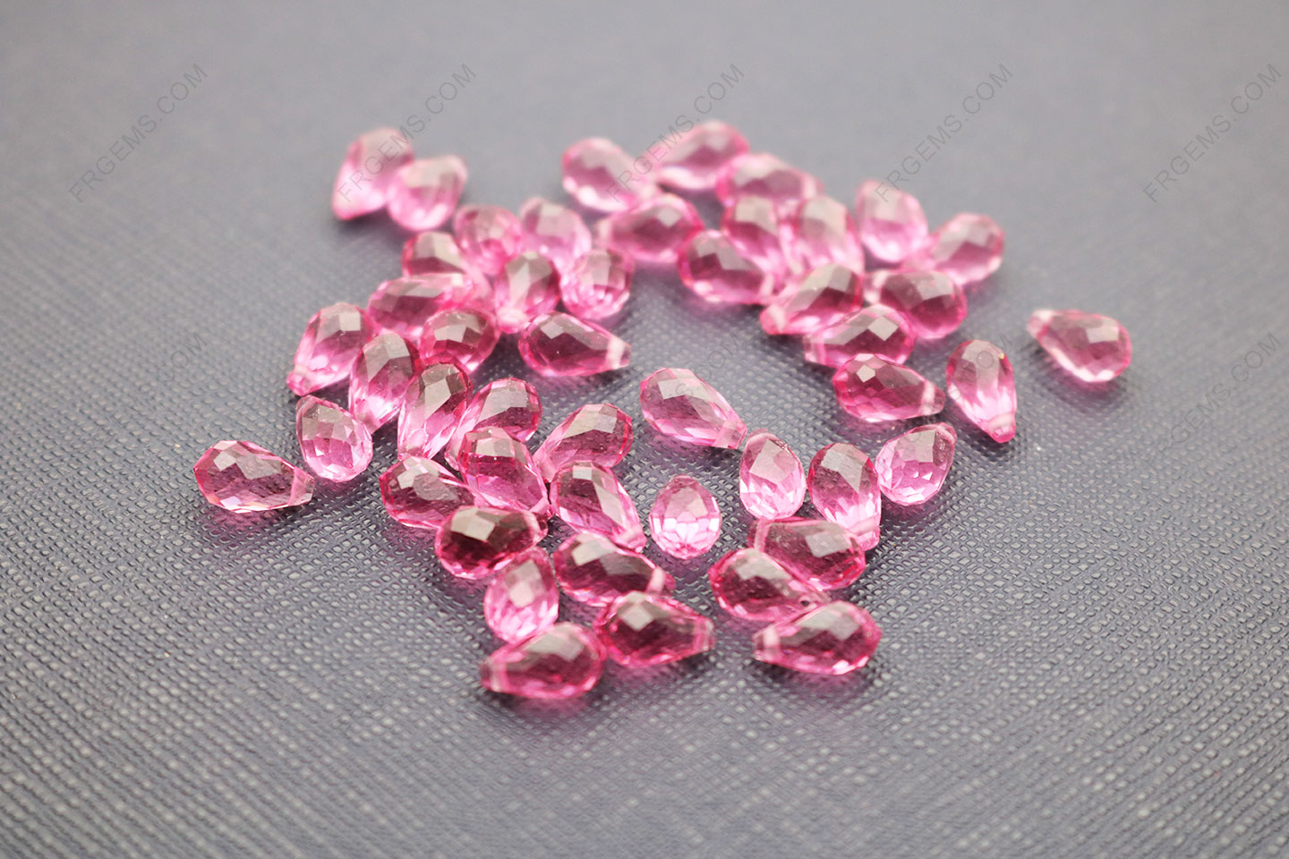 Loose Harden Glass Ruby Red color Faceted Teardrop with drilled hole beads 9x5mm supplier