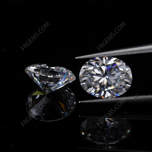 Loose Moissanite Oval shape Faceted Brilliant cut gemstone wholesale from China Supplier