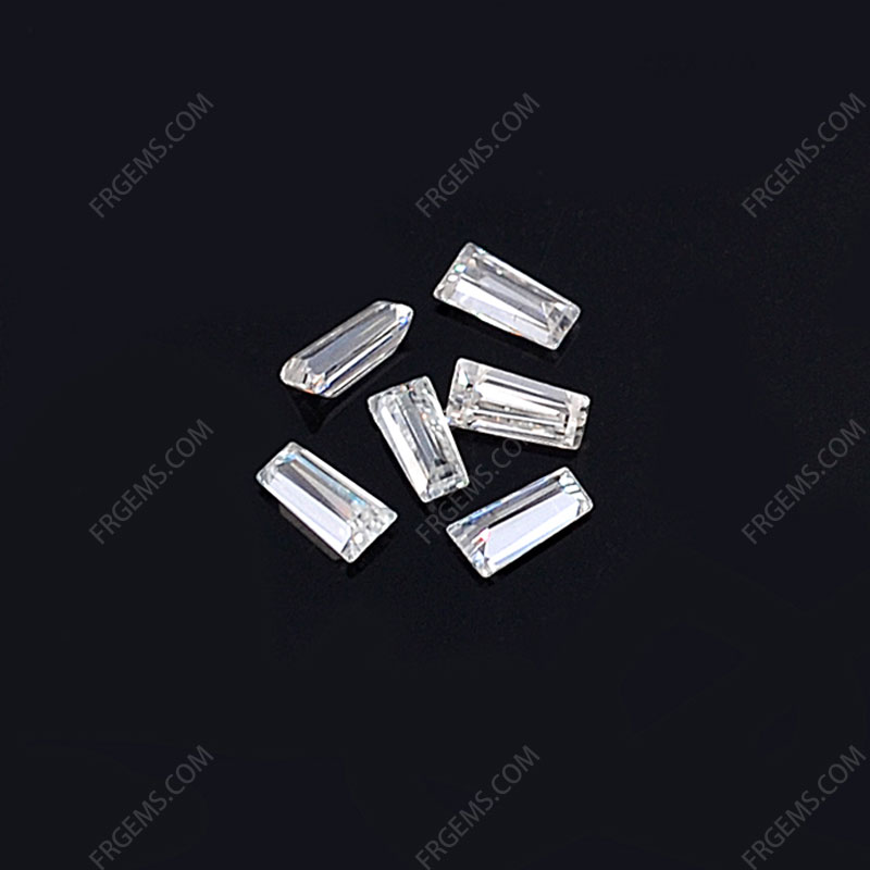 Loose Moissanite Tapered baguette cut gemstone wholesale from China Supplier