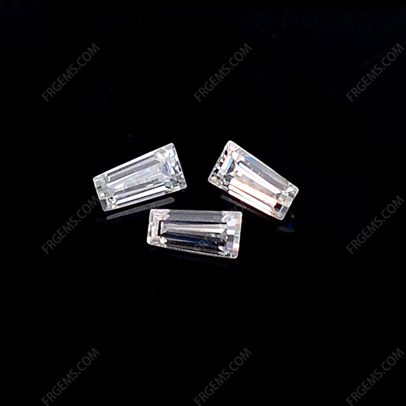Loose Moissanite Tapered baguette cut gemstone wholesale from China Supplier