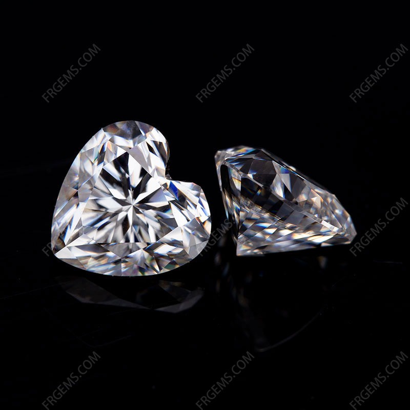 Loose Moissanite D EF color Heart Shape faceted cut gemstone wholesale from China Supplier
