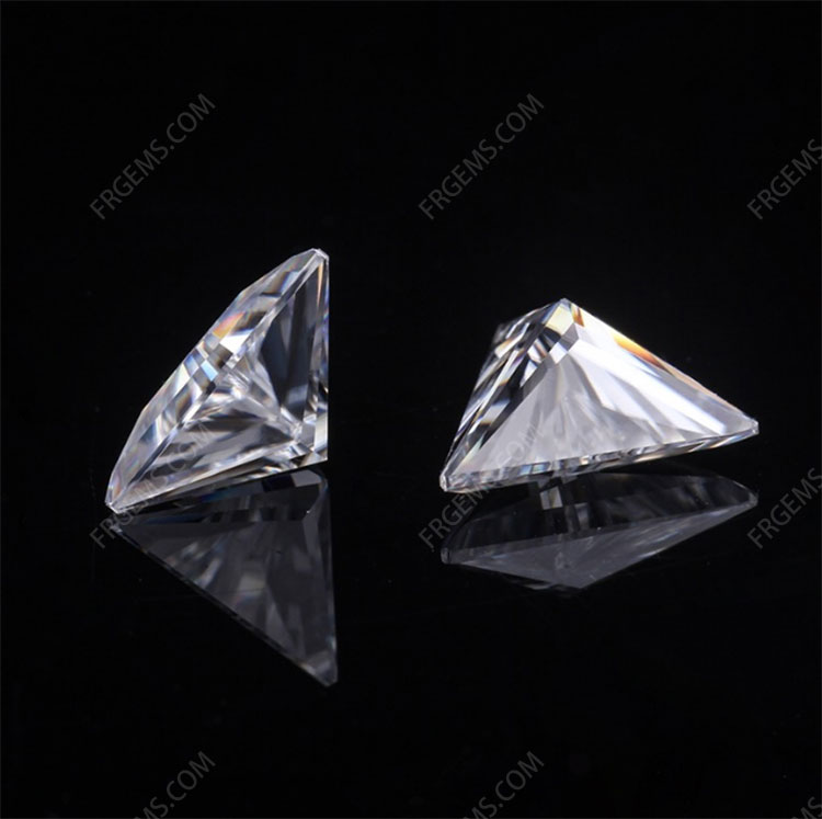 Loose Moissanite D EF color Triangle Shape faceted cut gemstone wholesale from China Supplier