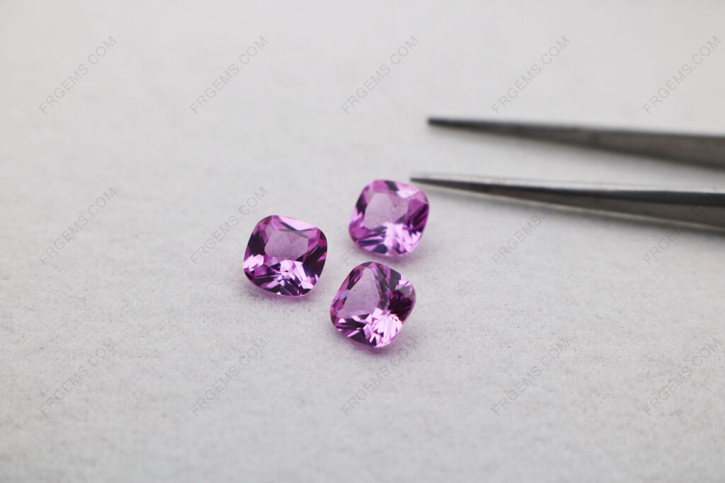 Loose-Synthetic-Lab-Pink-Sapphire-Corundum-2#-Cushion-Shape-Faceted-8x8mm-gemstones-manufacturer-IMG_5071