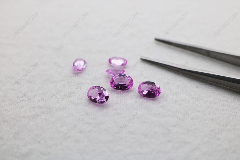 Loose-Synthetic-Lab-Pink-Sapphire-Corundum-2#-Oval-Shape-faceted-8x6mm-gemstones-wholesale-IMG_5056