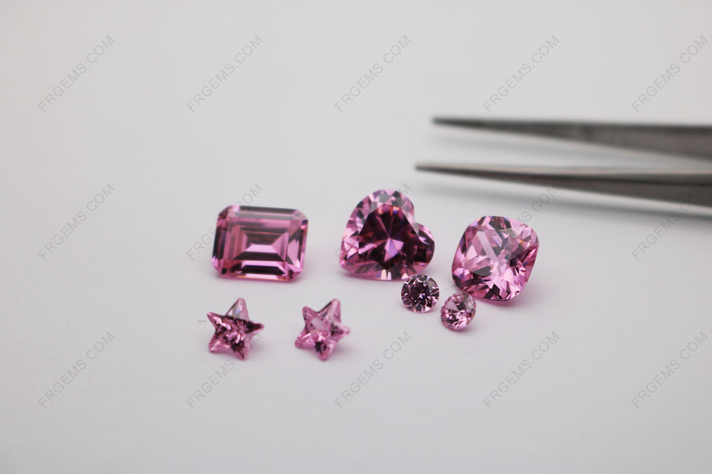 Cubic zirconia Pink Color Loose CZ Stones China Wuzhou Supplier and Wholesale Loose Gemstones Suppliers FU RONG GEMS China
