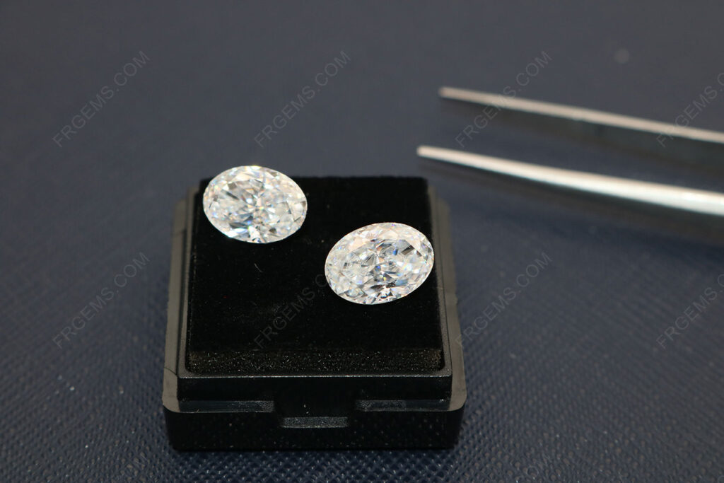 Loose Moissanite D White Color VVS Oval Shape crushed ice cut 10x7.50mm Gemstones wholesale