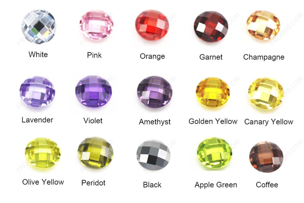 Round-shape-double-checkerboard-faceted-Loose-Cubic-Zirconia-Colored-gemstones-wholesale-from-china