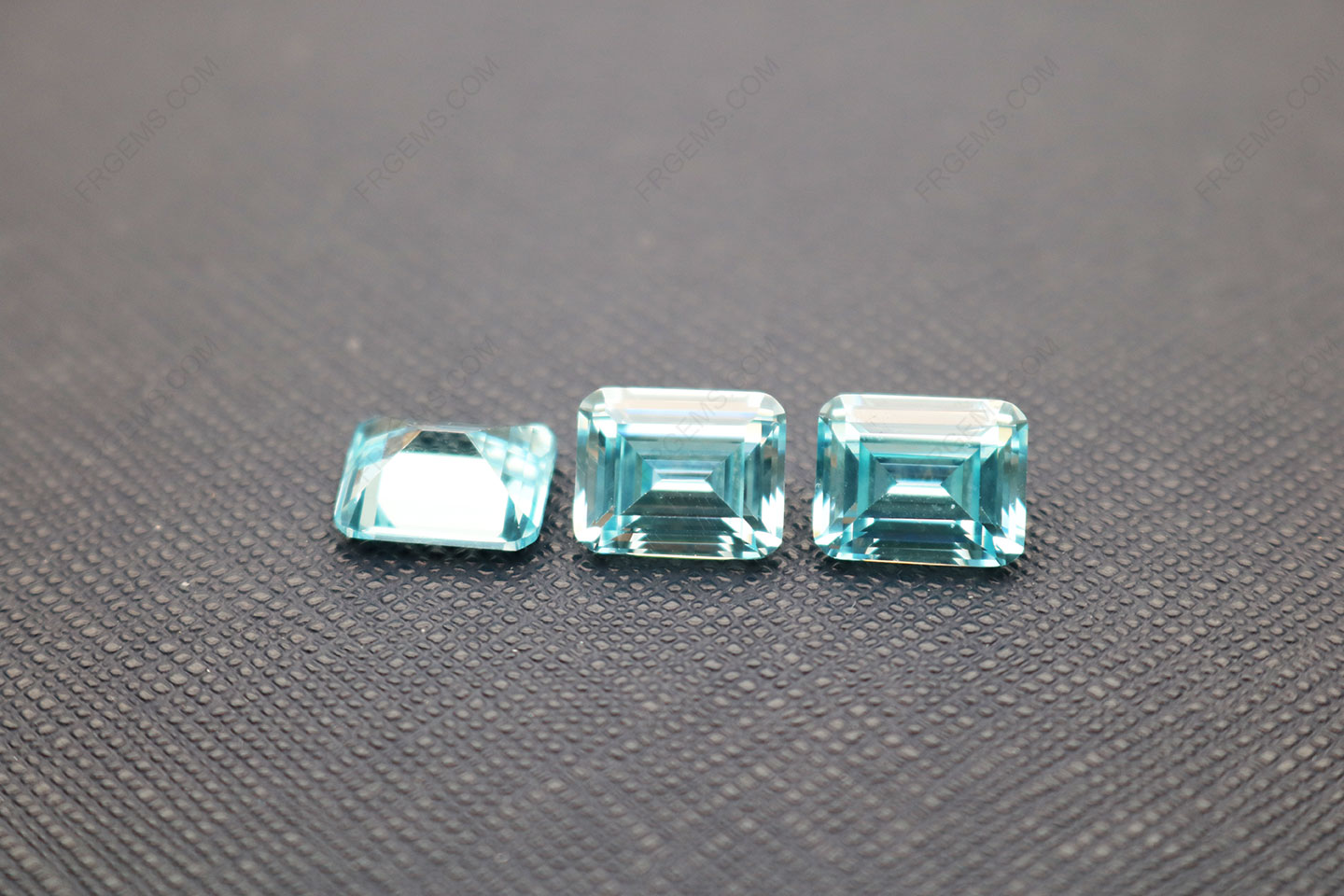 Aquamarine Cubic Zirconia Light shade Octagon Shape Emerald cut 10x8mm loose Gemstones