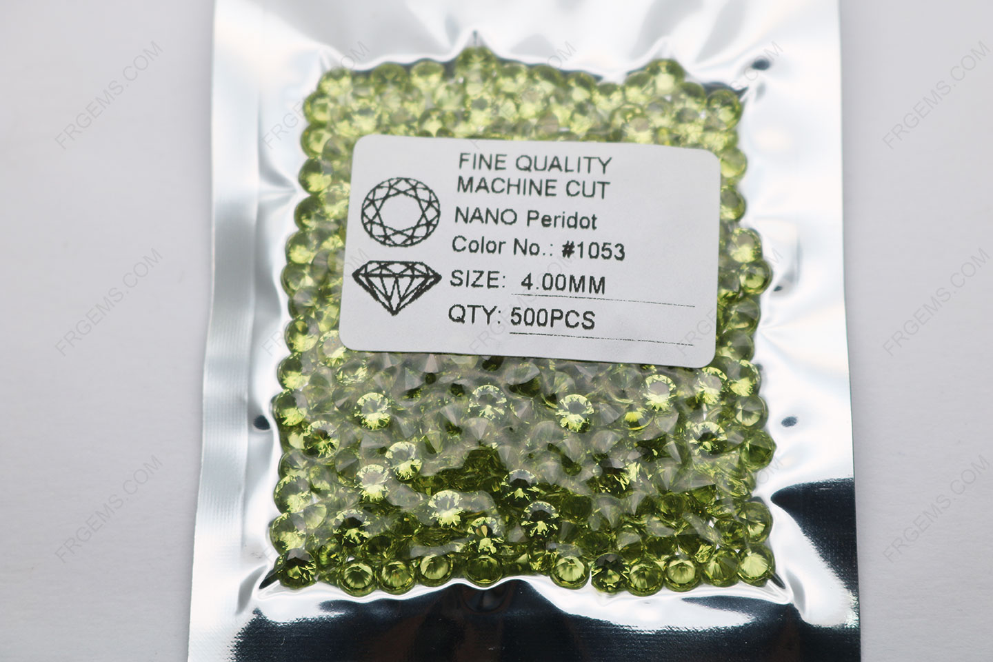 Loose Nano Crystal Peridot Color #1053 Round Faceted cut 4mm gemstones IMG_5338