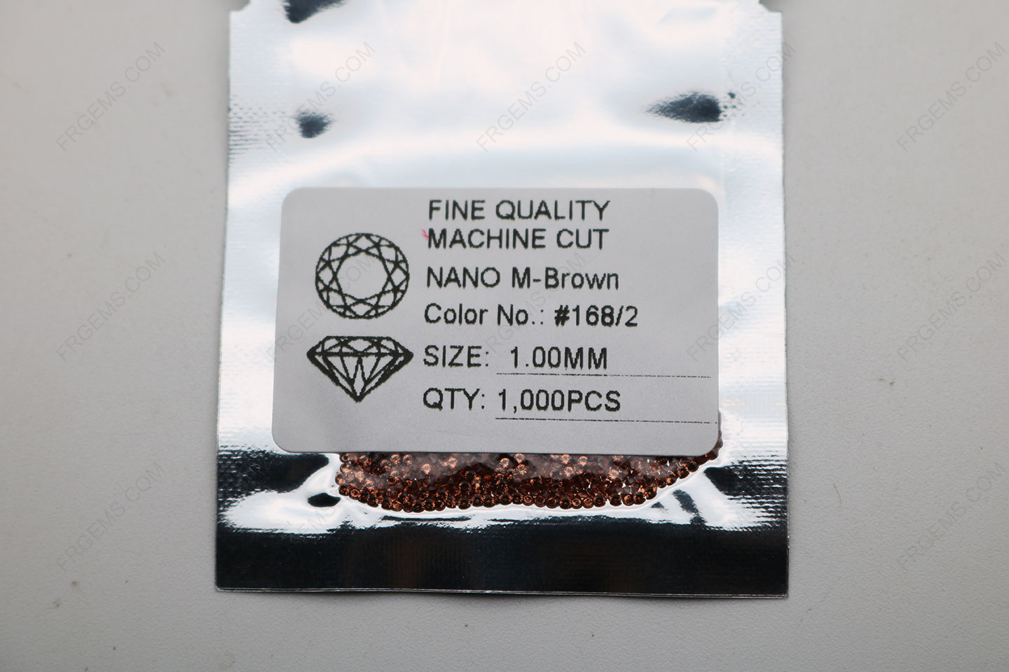 Loose Nano Crystal Medium Coffee Brown #1641 Round shape Faceted Cut 1mm gemstones IMG_5488