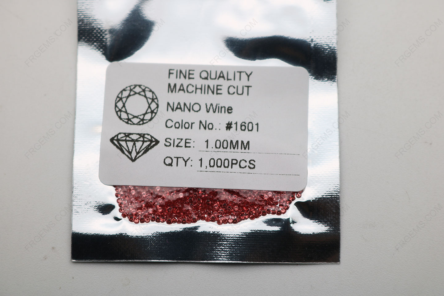 Loose Nano Crystal Wine Red #1601 Round shape Faceted Cut 1mm gemstones IMG_5487