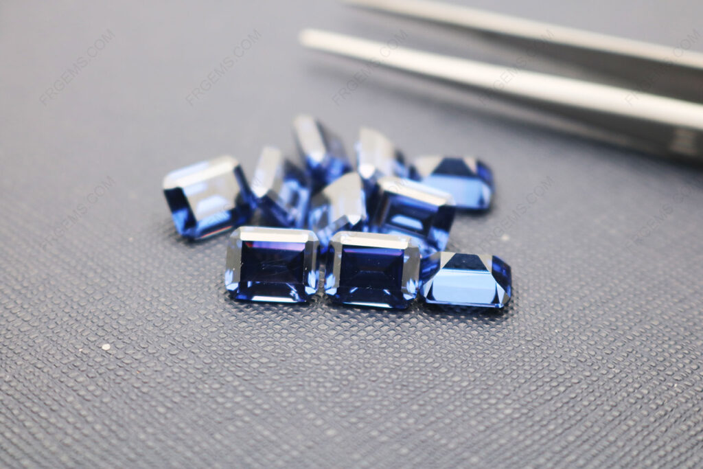 Cubic-Zirconia-Tanzanite-Octagon-shape-Emerald-cut-9x7mm-stones-IMG_5545