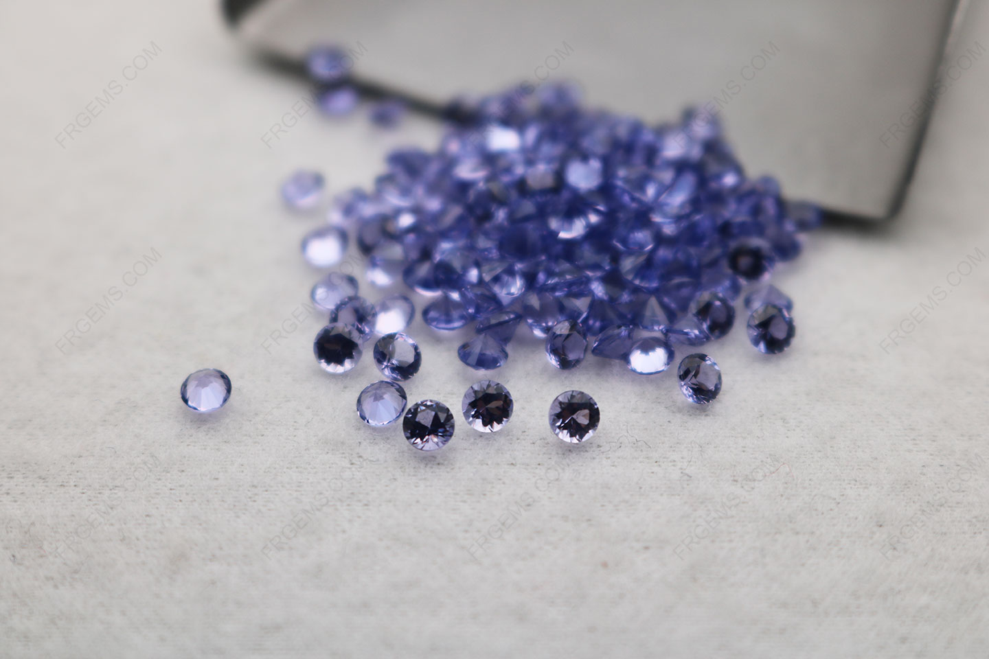 Loose Nano Crystal Tanzanite Blue Color #127 Round shape Faceted Cut 3.00mm gemstones IMG_5510