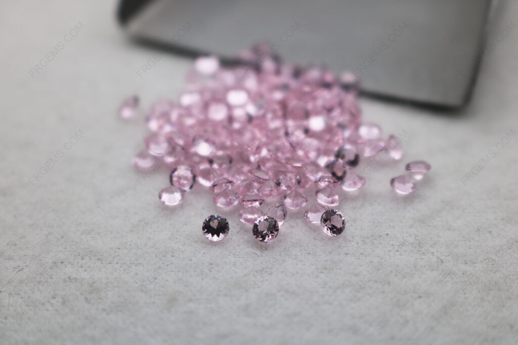 Loose-Nano-Crystal-Pink Tourmaline Color-Round-shape-Faceted-Cut-3.00mm-gemstones